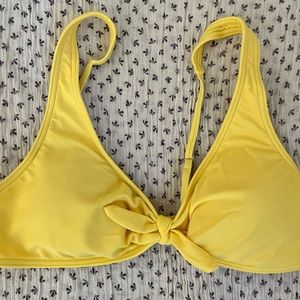 abercrombie swim top yellow size m